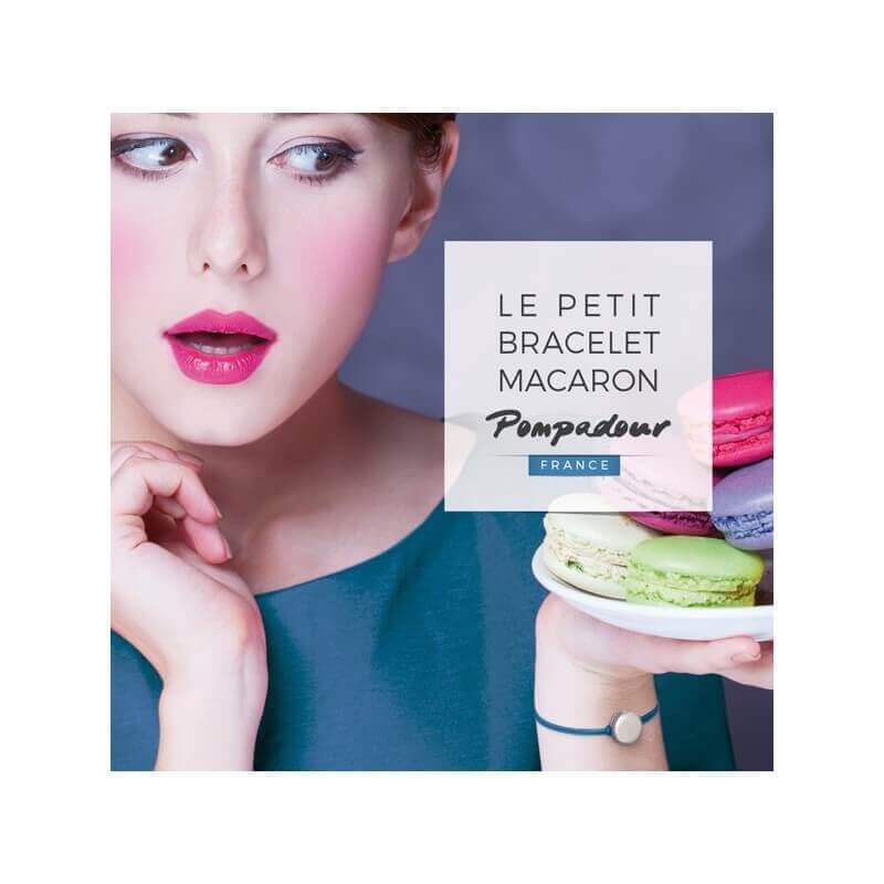 Pompadour : Bracelet Macaron Argent (petit Modèle)