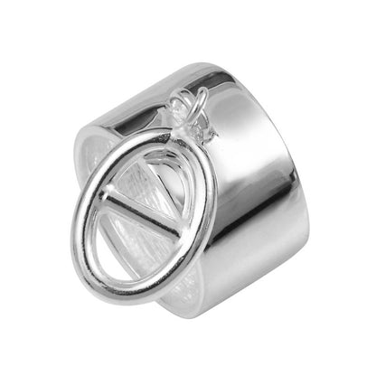  Bague Anneau Maille Marine Argent - Clio Blue
