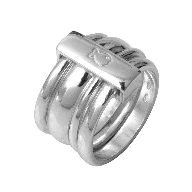  Bague Anneaux Argent - Clio Blue