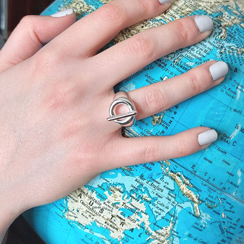  Bague Argent Nautica - Clio Blue