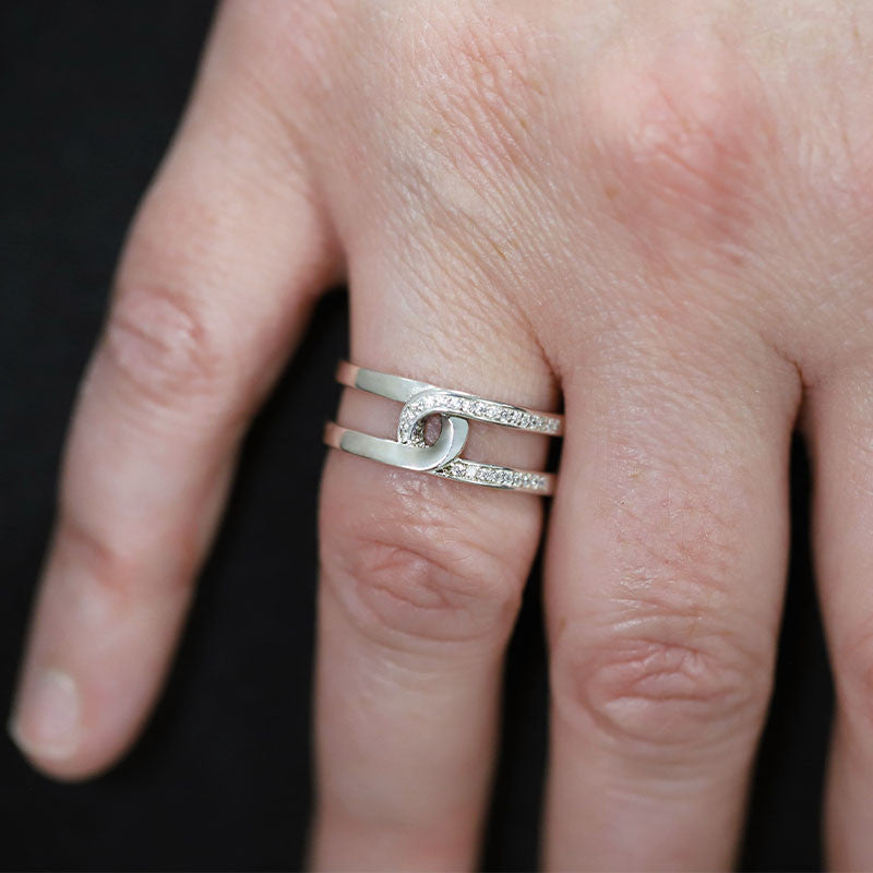  Bague Argent Toi Et Moi - Clio Blue