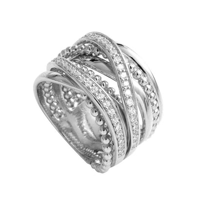  Bague Multi Anneaux Brillants - Clio Blue