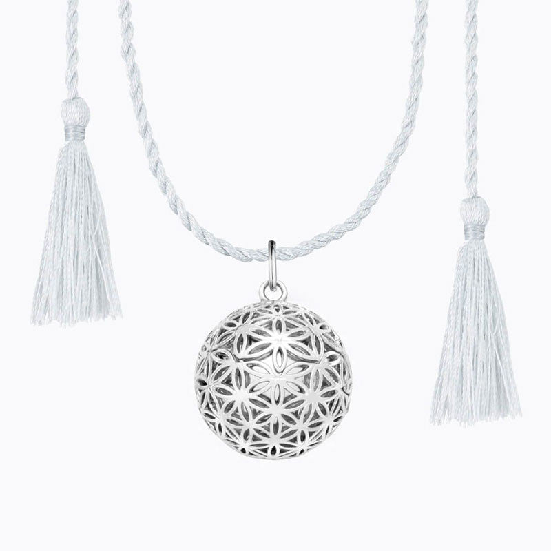  Bola De Grossesse Fleur Argent Sur Cordon - Ilado
