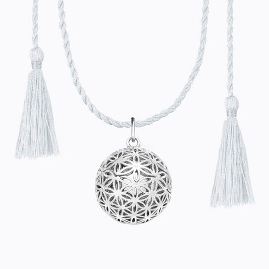  Bola De Grossesse Fleur Argent Sur Cordon - Ilado