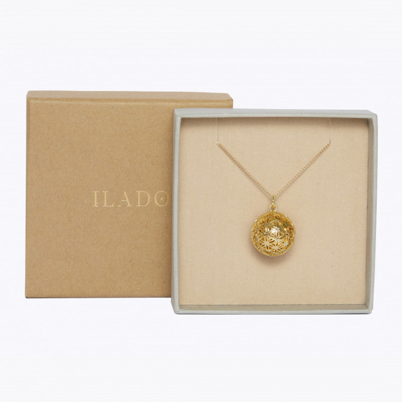  Bola De Grossesse Fleur Doré Sur Cordon - Ilado