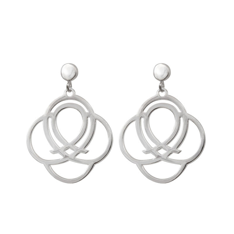  Boucles D'oreilles Arabesque Argent - Clio Blue