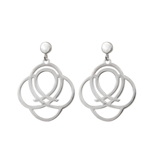  Boucles D'oreilles Arabesque Argent - Clio Blue