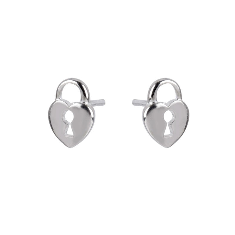  Boucles D'oreilles Cadenas Cœur Argent - Clio Blue
