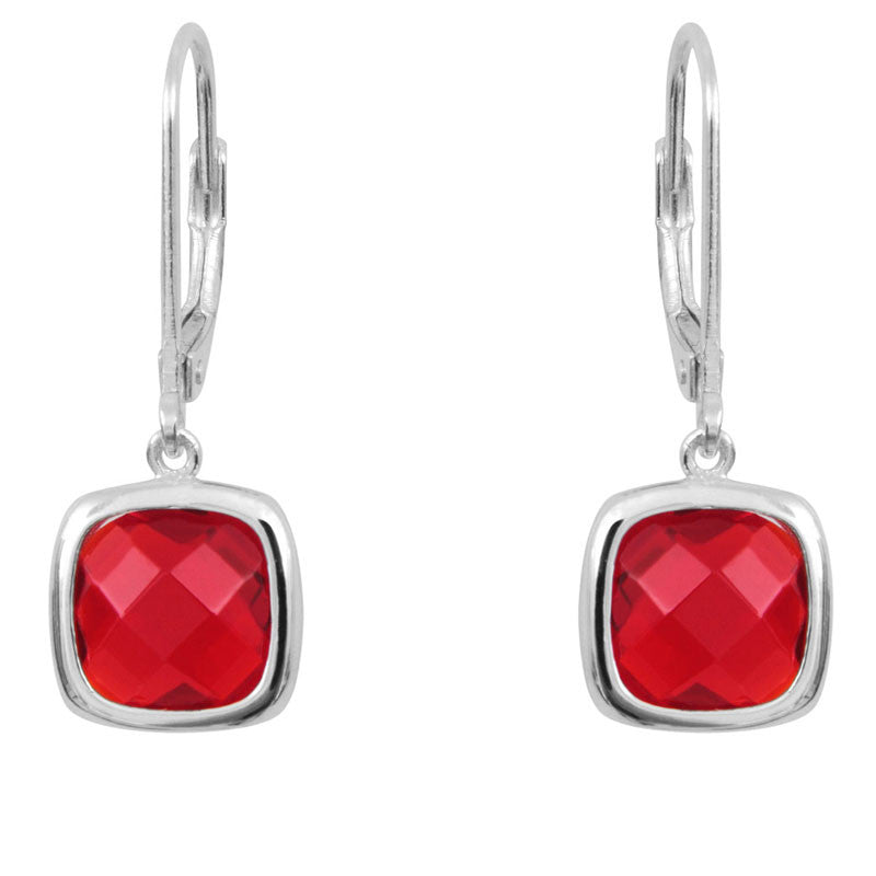  Boucles D'oreilles Sissi Rouge Rubis - Clio Blue