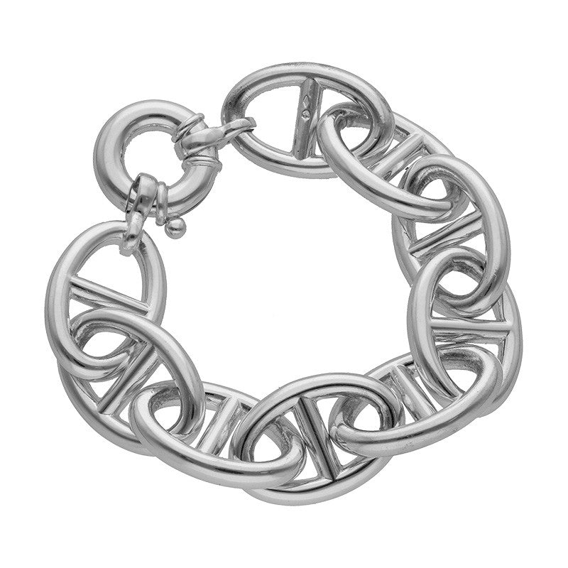  Bracelet Argent Grosse Maille Marine
