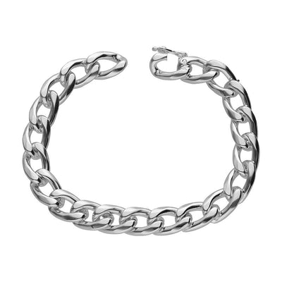  Bracelet Argent Maille Gourmette Plate