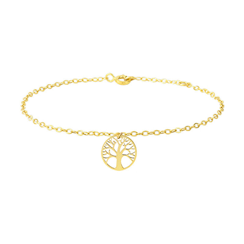  Bracelet Chaîne Breloque Arbre De Vie Or Jaune 18K - Lucas Lucor