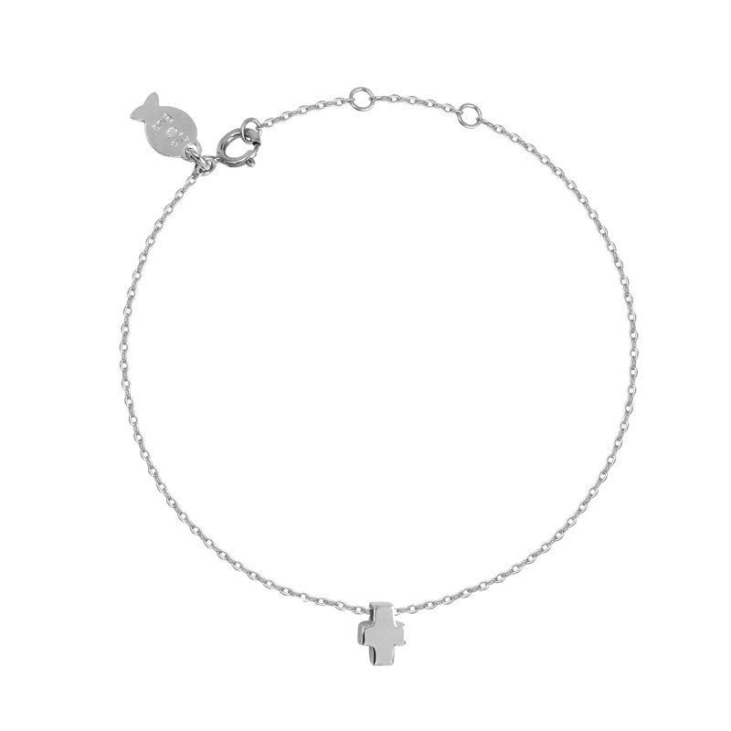  Bracelet Chaîne Croix Argent - Clio Blue