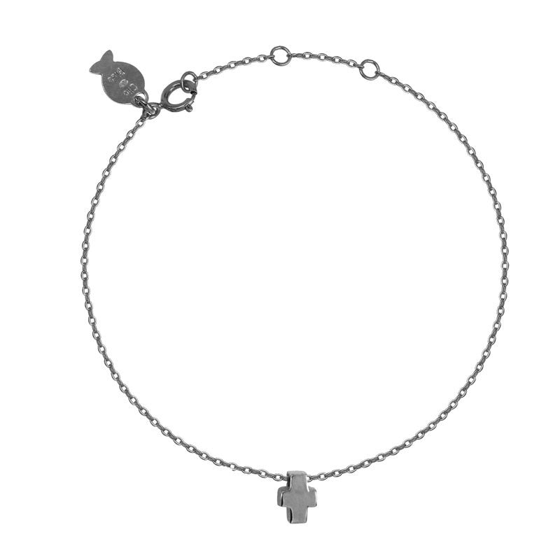  Bracelet Chaîne Croix Noir - Clio Blue