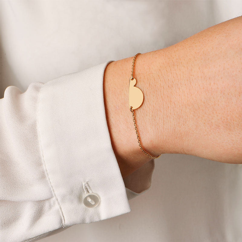  Bracelet Chaîne Femme Enceinte En Or - B.doo