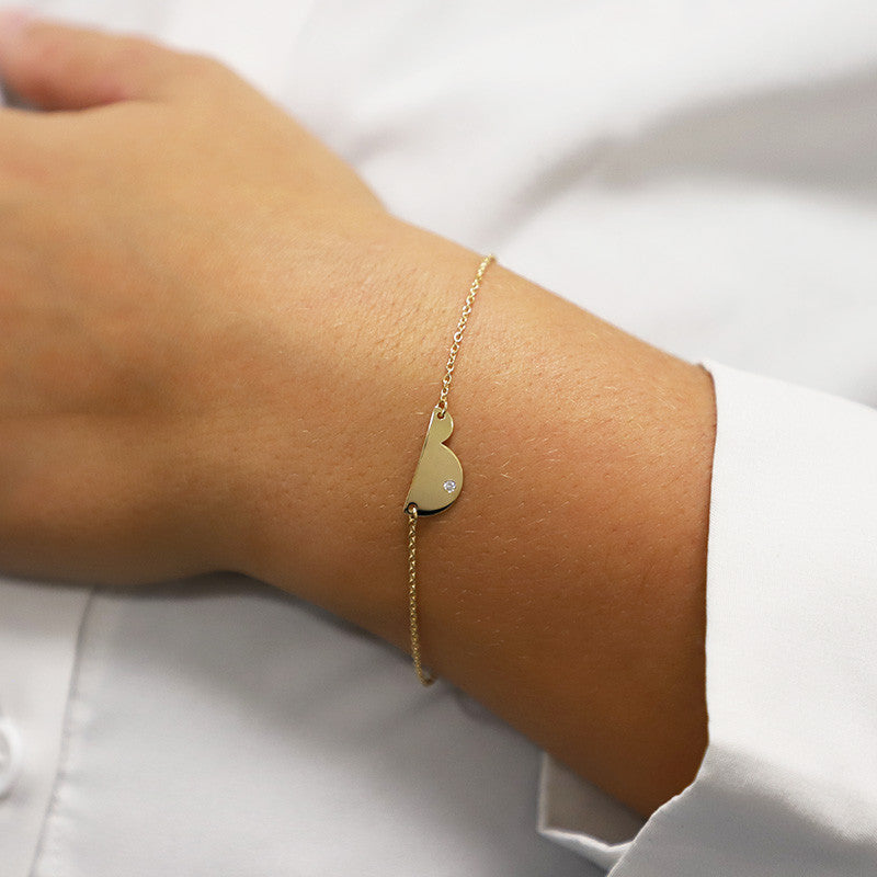  Bracelet Chaîne Femme Enceinte Or Et Diamant - B.doo