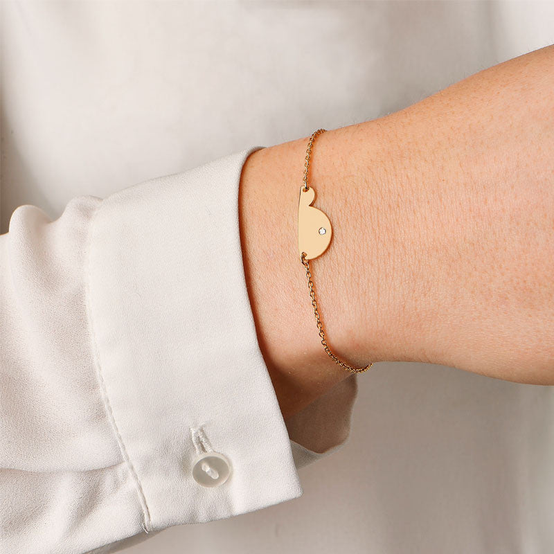  Bracelet Chaîne Femme Enceinte Or Et Diamant - B.doo