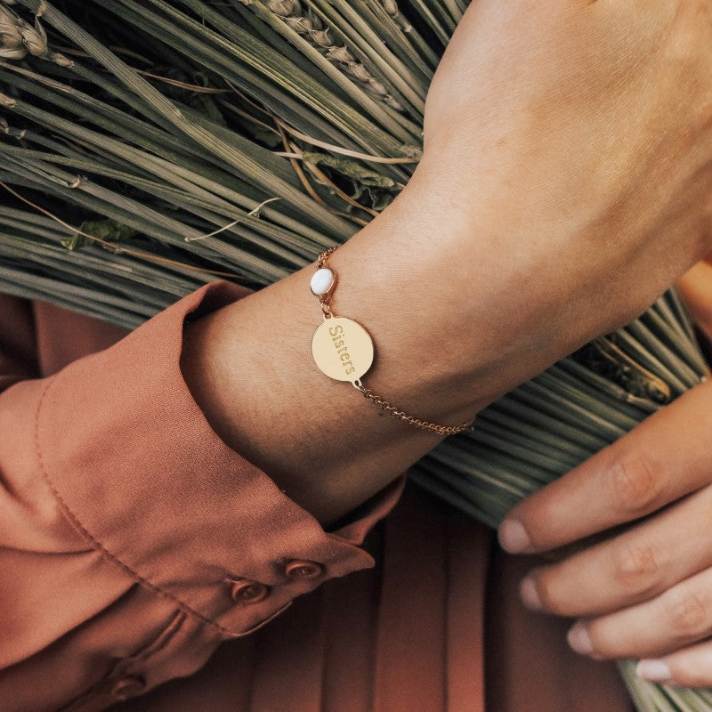  Bracelet Chaîne Médaille Femme Plaqué Or Et Pierre - Petits Trésors