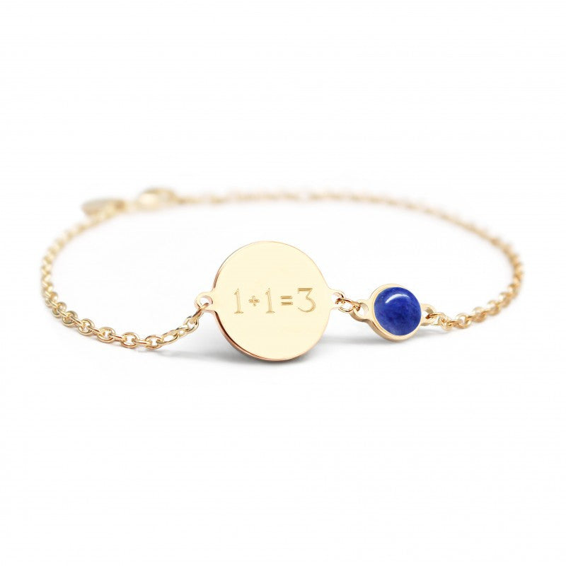  Bracelet Chaîne Médaille Femme Plaqué Or Et Pierre - Petits Trésors