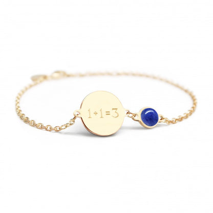  Bracelet Chaîne Médaille Femme Plaqué Or Et Pierre - Petits Trésors