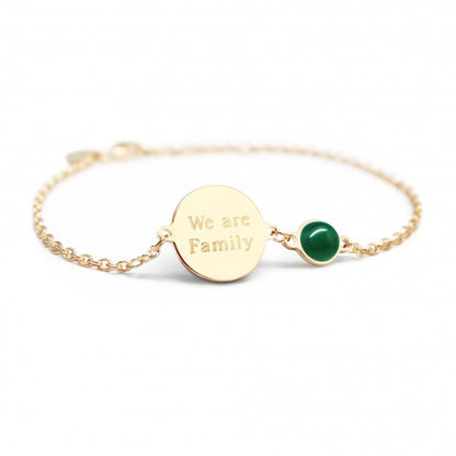  Bracelet Chaîne Médaille Femme Plaqué Or Et Pierre - Petits Trésors
