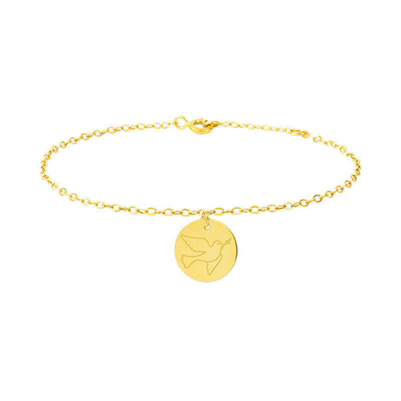  Bracelet Colombe Femme Or Jaune 18K - Lucas Lucor