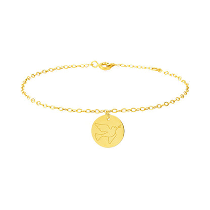  Bracelet Colombe Femme Or Jaune 18K - Lucas Lucor