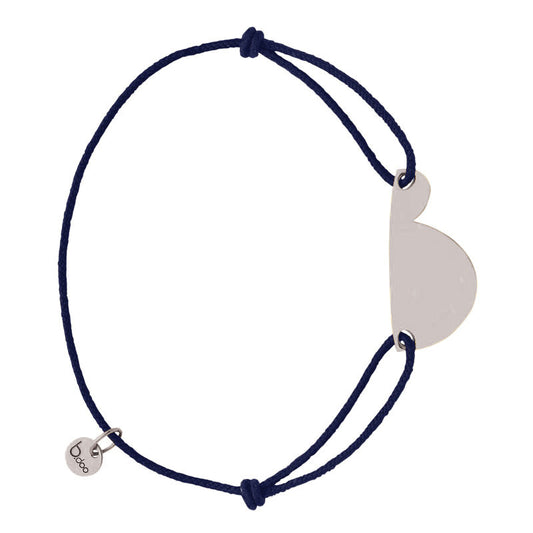  Bracelet Cordon Argent Femme Enceinte GM - B.doo
