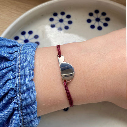  Bracelet Cordon Argent Femme Enceinte GM - B.doo