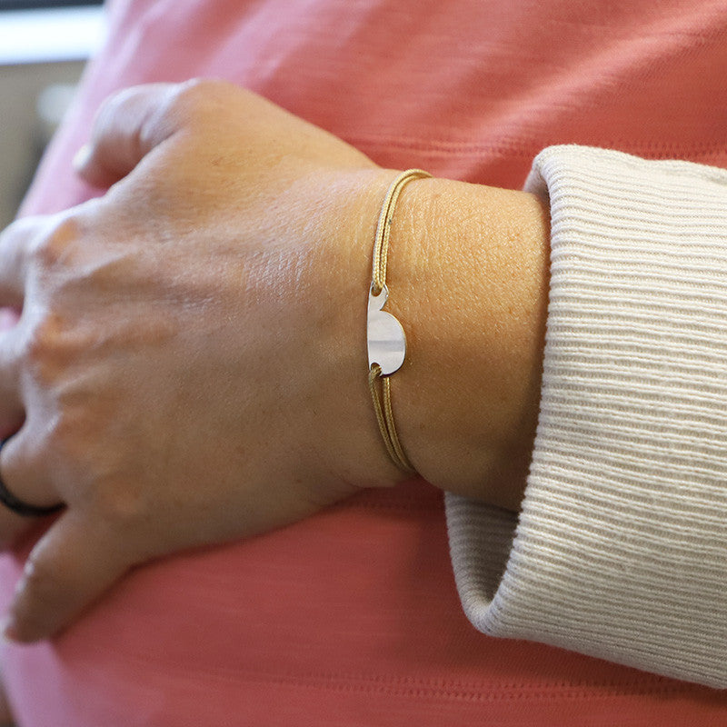  Bracelet Cordon Argent Femme Enceinte PM - B.doo