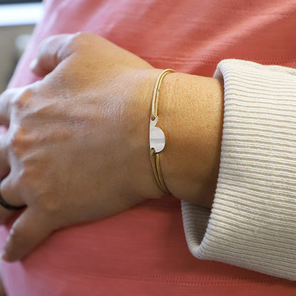  Bracelet Cordon Argent Femme Enceinte PM - B.doo
