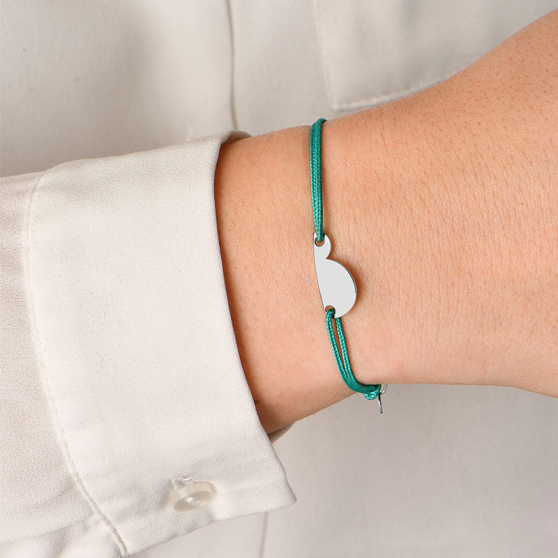  Bracelet Cordon Argent Femme Enceinte PM - B.doo