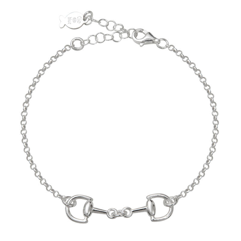  Bracelet étrier Chaîne Argent - Clio Blue