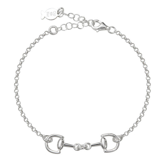  Bracelet étrier Chaîne Argent - Clio Blue