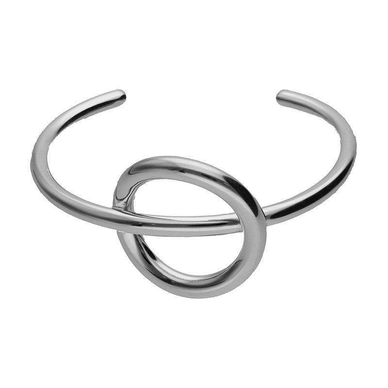  Bracelet Jonc Argent Cercle Croisé