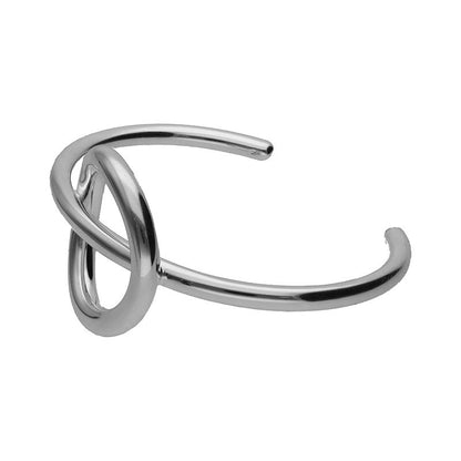  Bracelet Jonc Argent Cercle Croisé