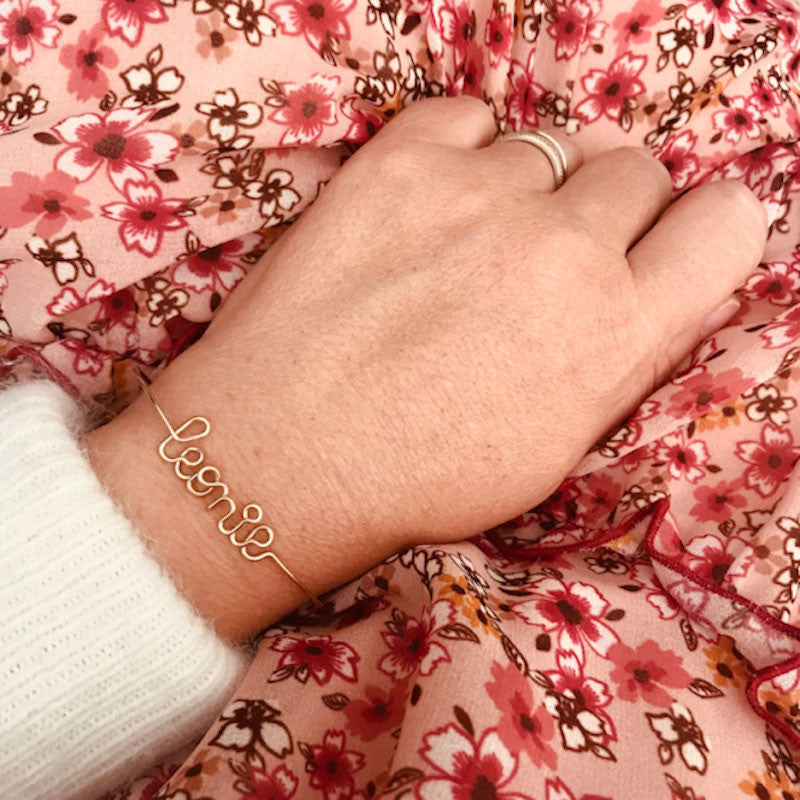  Bracelet Jonc Prénom Fil Personnalisé - Padam Padam