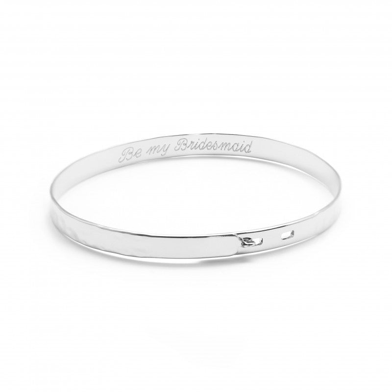 Bracelet Jonc Ruban Martelé Argent - Petits Trésors
