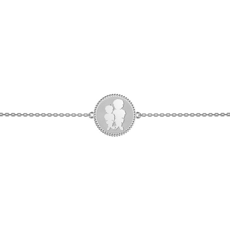  Bracelet Maman 2 Enfants Argent - Lafami