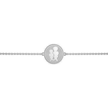  Bracelet Maman 2 Enfants Argent - Lafami