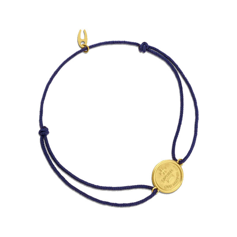  Bracelet Plus Qu'hier Moins Que Demain Sur Cordon - Augis