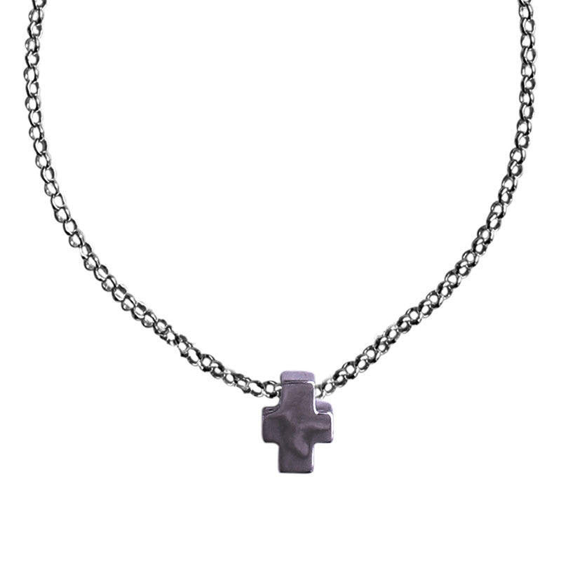  Collier Ado Croix Noir - Clio Blue
