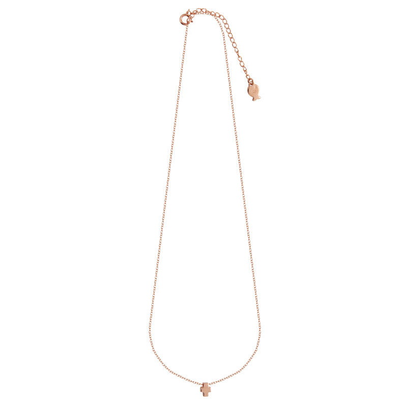  Collier Ado Croix Plaqué Or Rose - Clio Blue