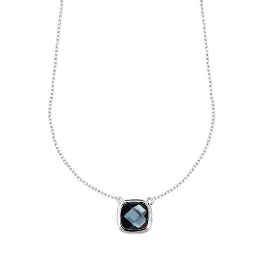  Collier Femme Sissi Bleu Saphir - Clio Blue
