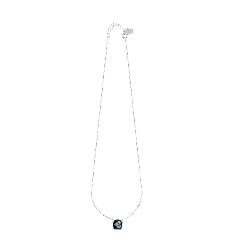  Collier Femme Sissi Bleu Saphir - Clio Blue