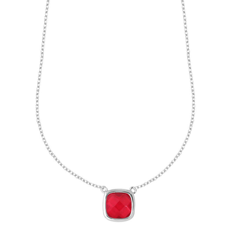  Collier Femme Sissi Rouge Rubis - Clio Blue