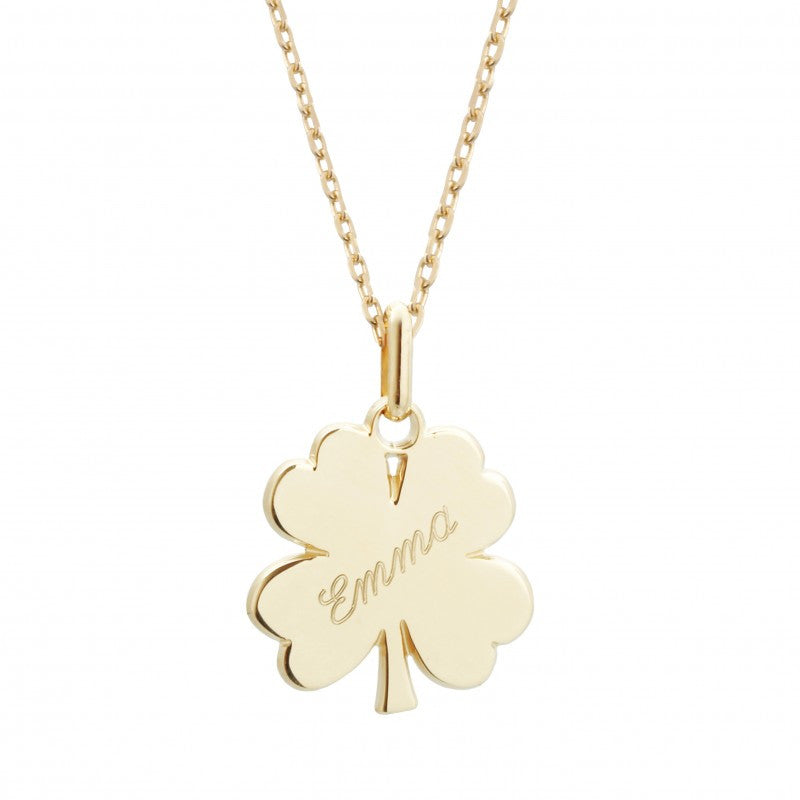  Collier Trèfle à 4 Feuilles à Graver - Petits Trésors