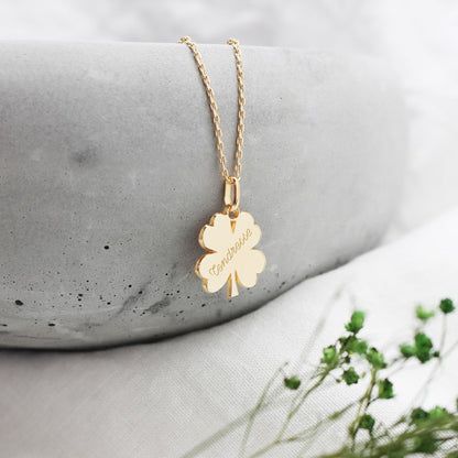  Collier Trèfle à 4 Feuilles à Graver - Petits Trésors