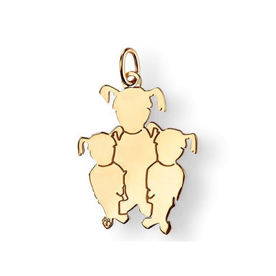  La Fa Mi : Pendentif 3 Enfants (or Jaune)