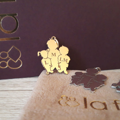  La Fa Mi : Pendentif 3 Enfants (or Jaune)